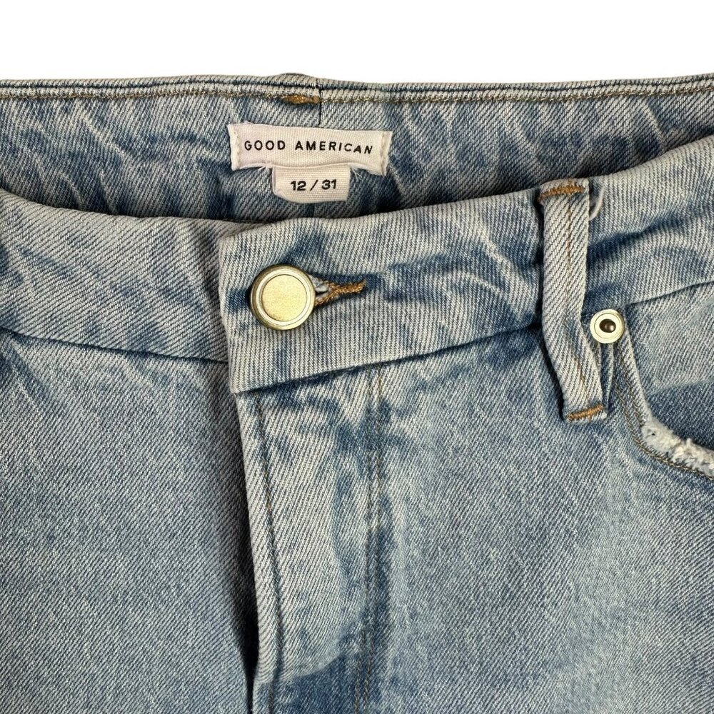 Good American Good Girlfriend High Rise Straight Leg Jean Size 12/31 - Picture 5 of 7